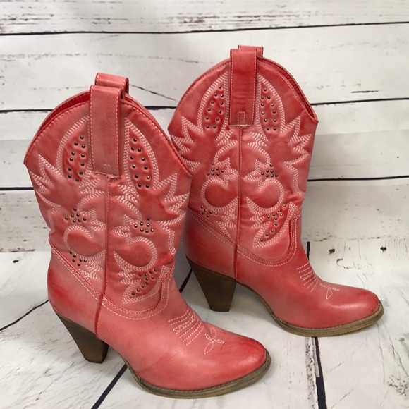 Sbicca Shoes - Sbicca pink cowboy boots 7.5